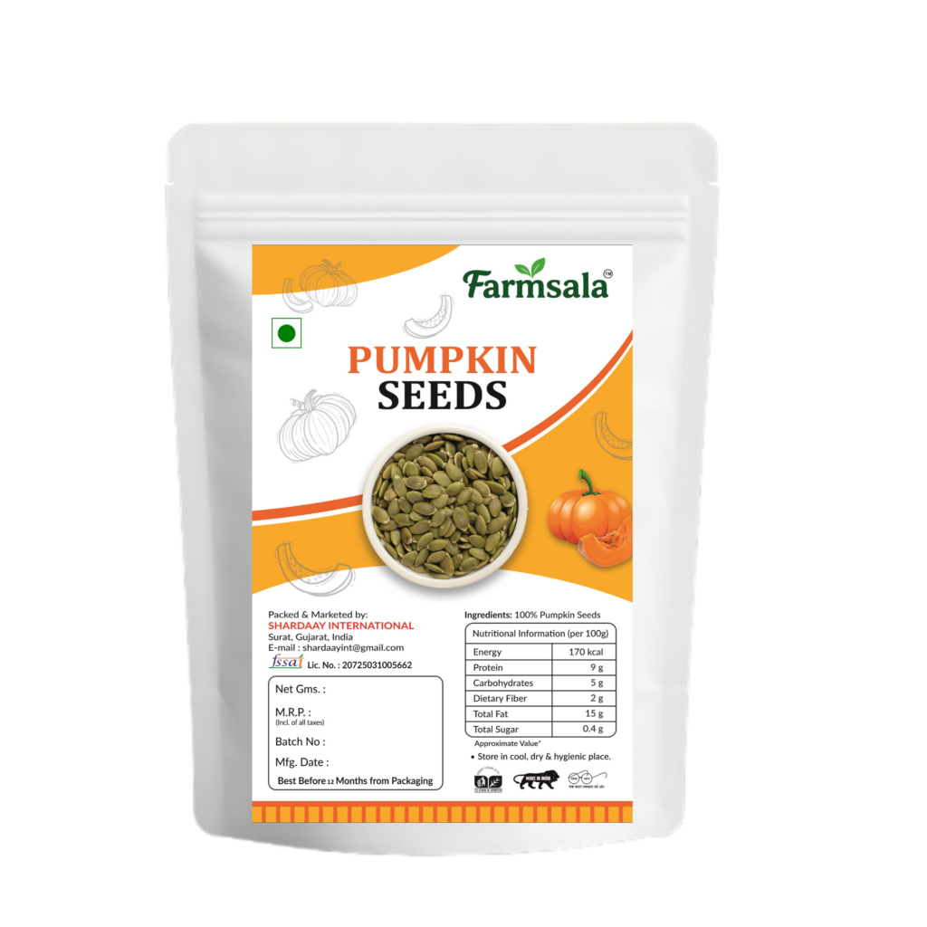 Farmsala Premium Pumpkin Seeds | Protein & Fiber Rich Superfood