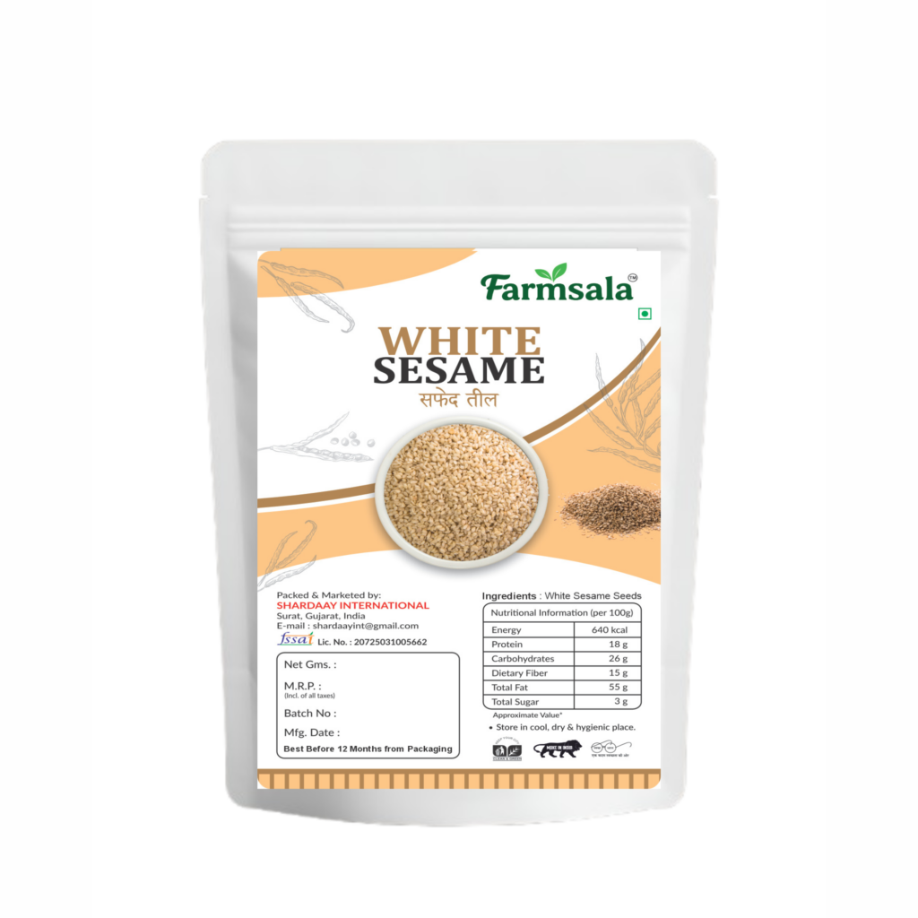 Premium White Sesame Seeds (Safed Til) | Natural & Fresh | Rich in Calcium & Protein