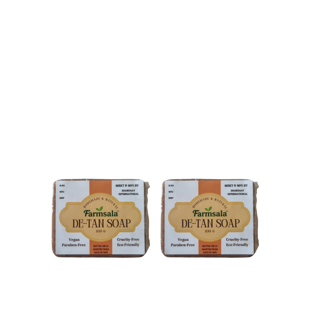 Farmsala De-Tan Soap | Sandalwood & Multani Mitti | Tan Removal & Skin Brightening